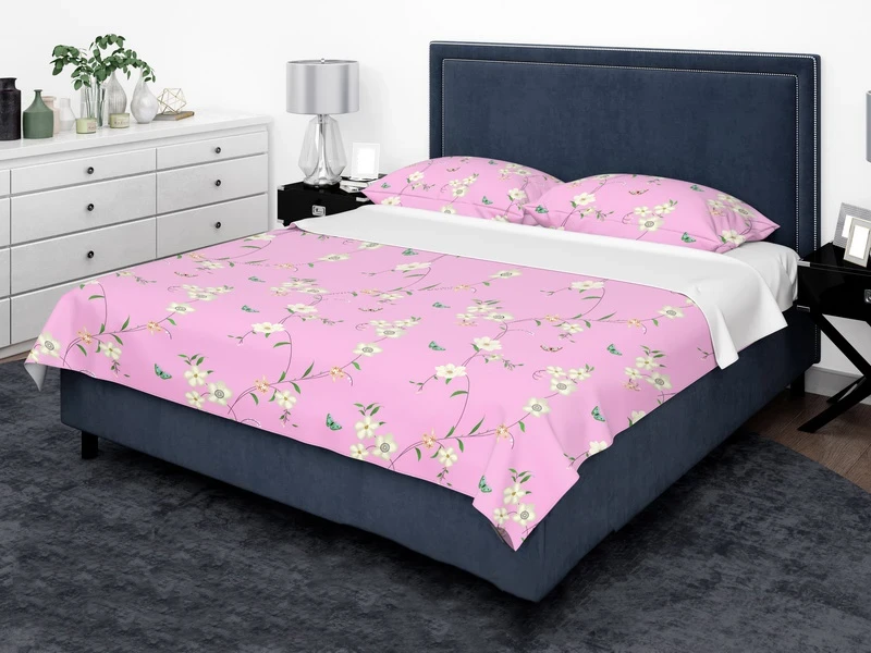 Ткань для постельного белья Бязь "Gold" Lux GL222pink