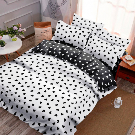 Ткань для постельного белья Бязь "Gold" Lux "Любовь по всюду" GL1637 (A+B) - (50м+50м)