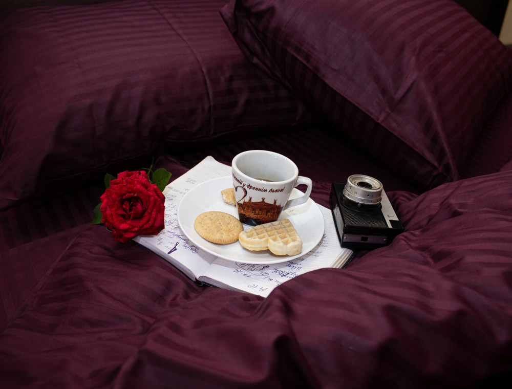 Сімейний набір постільної білизни зі Страйп Сатину №50355 Черешенка™