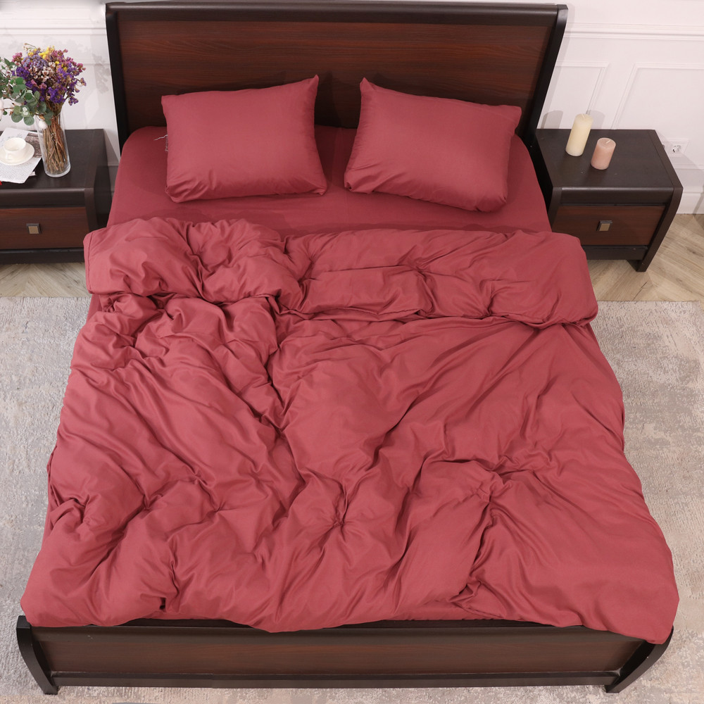 Євро набір постільної білизни 200*220 із мікрофібри №200014 Черешенка™