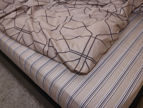 Полуторный набор постельного белья 150*220 из Сатина №062AB Черешенка™