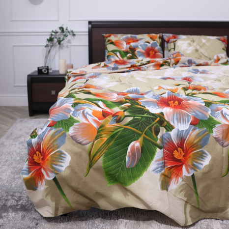 Полуторний набір постільної білизни 150*220 із Бязі "Gold" №156901 Черешенка™