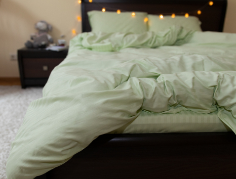 Двоспальний набір постільної білизни 180*220 зі Страйп Сатину №540109 KRISPOL™