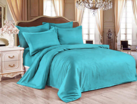 Семейный набор хлопкового постельного белья из Страйп Сатина №543618 KRISPOL™