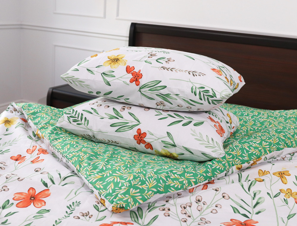 Двоспальний набір постільної білизни 180*220 із Бязі "Gold" №159114AB Черешенка™