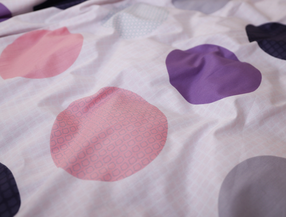 Двоспальний набір постільної білизни 180*220 із Сатину №025AB Черешенка™