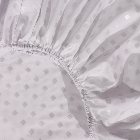 Простынь на резинке (120*200*25) квадраты на белом №2733