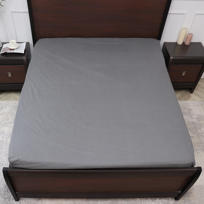 Простирадло на резинці (180*200*25) сіре №1026