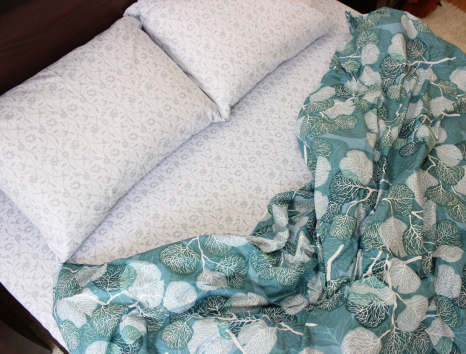 Двоспальний набір постільної білизни 180*220 із Бязі "Gold" №151311AB Черешенка™