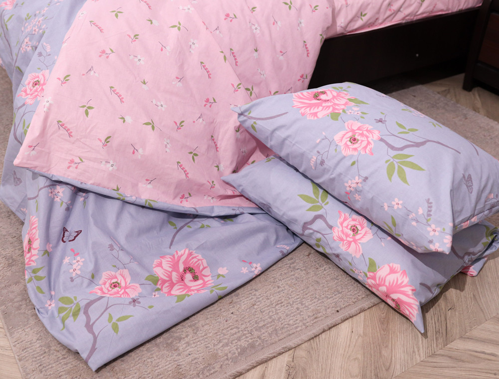 Семейный набор хлопкового постельного белья из Бязи "Gold" №153120АВ Черешенка™