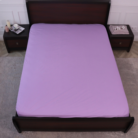 Простирадло на резинці (90*200*25) бузкове №662323