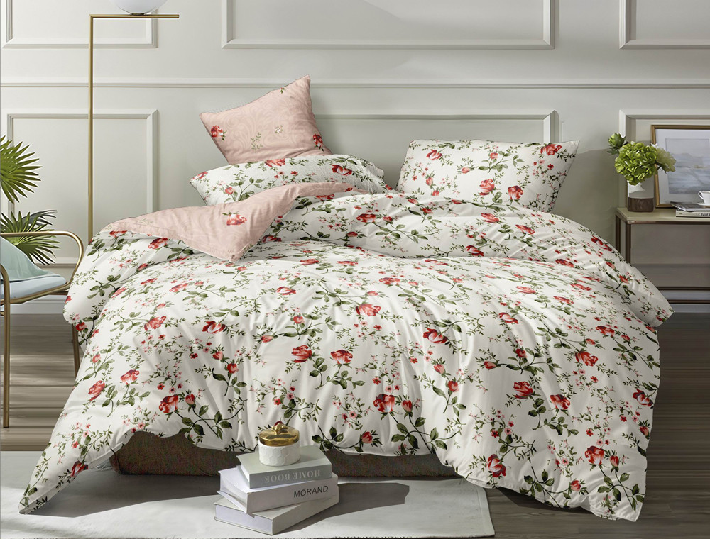 Полуторний набір постільної білизни 150*220 із Ранфорсу №186911AB Черешенка™