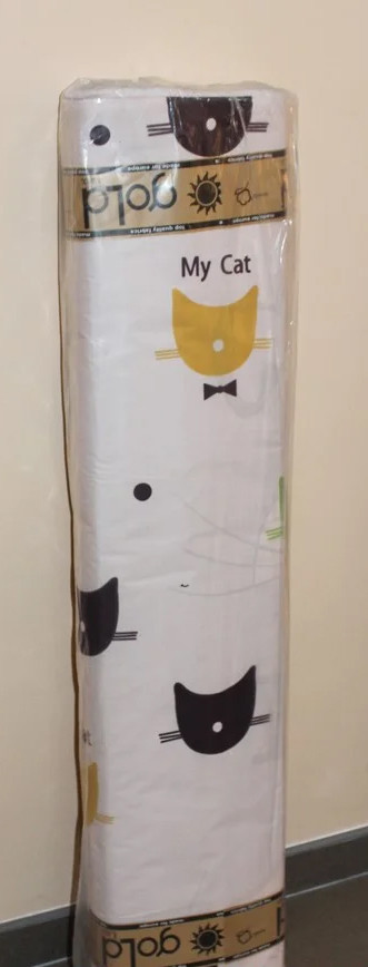 Тканина для постільної білизни Бязь "Gold" Lux дитяча "I Love Cats" GLB102.