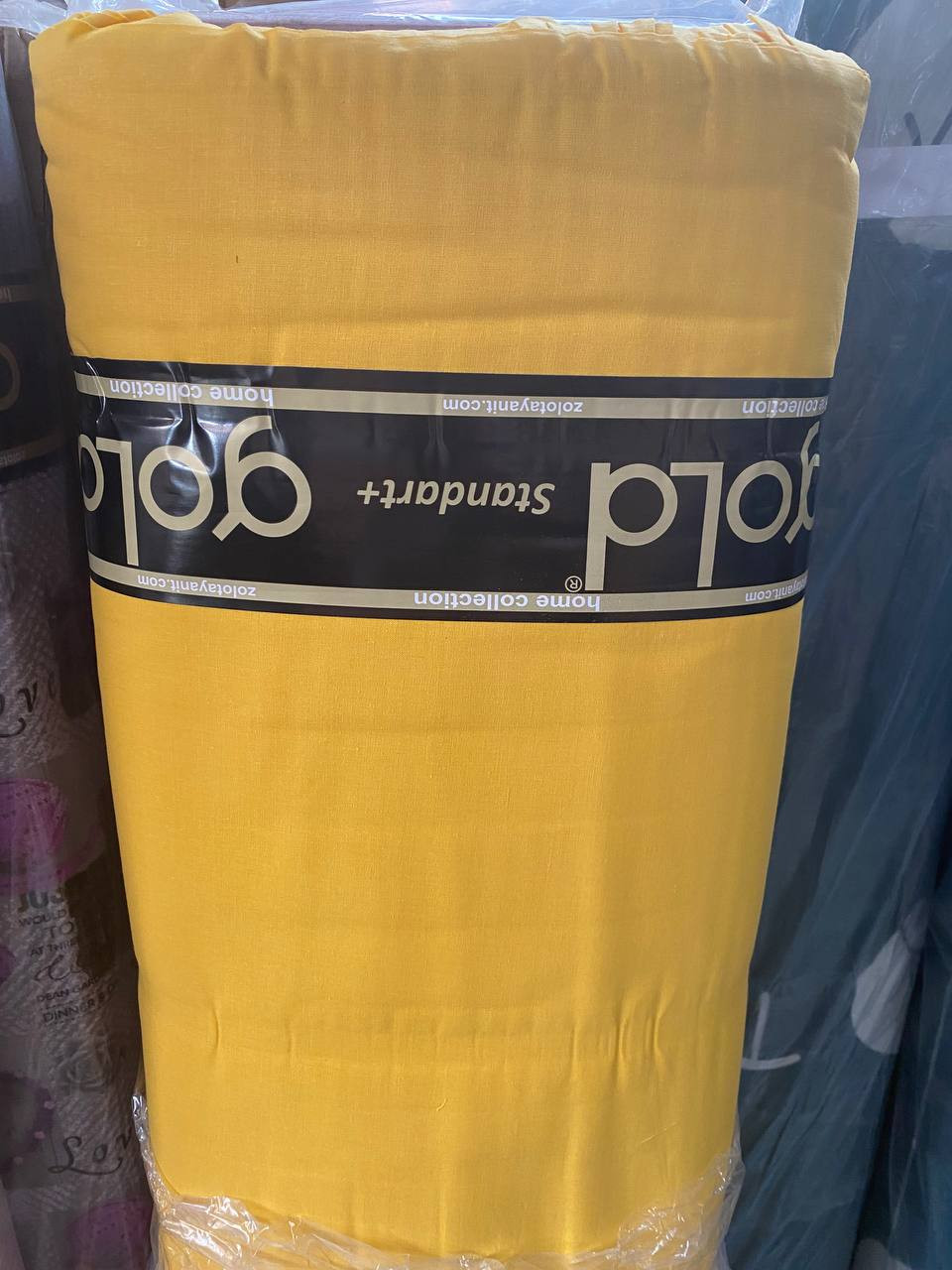 Тканина для постільної білизни Бязь "Gold" Lux однотонна GLTON910Yellow (50м)