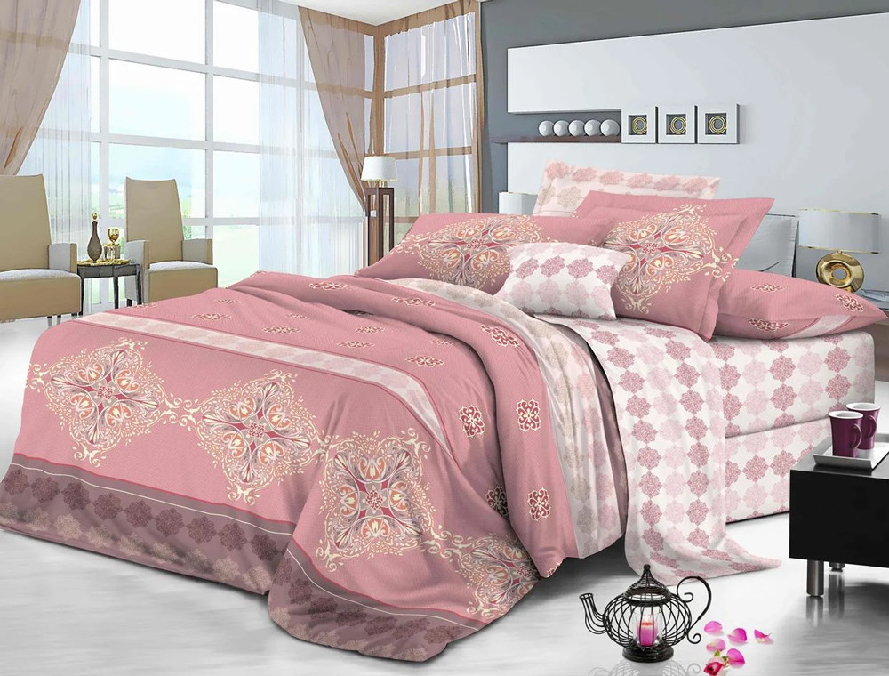 Тканина для постільної білизни Сатин S19-1 (A+B) - (60м+60м)