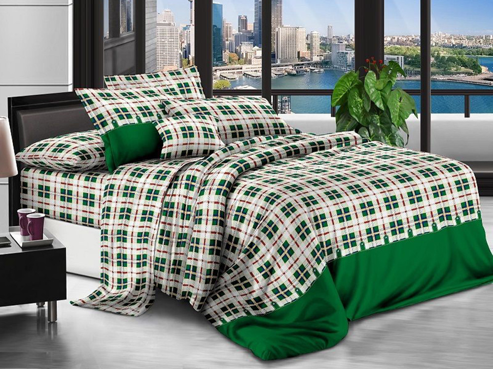 Тканина для постільної білизни Поліестер 75 PL0188-GREEN (60м)