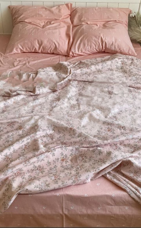 Двуспальный набор постельного белья 180*220 из Сатина №44405AB Черешенка™