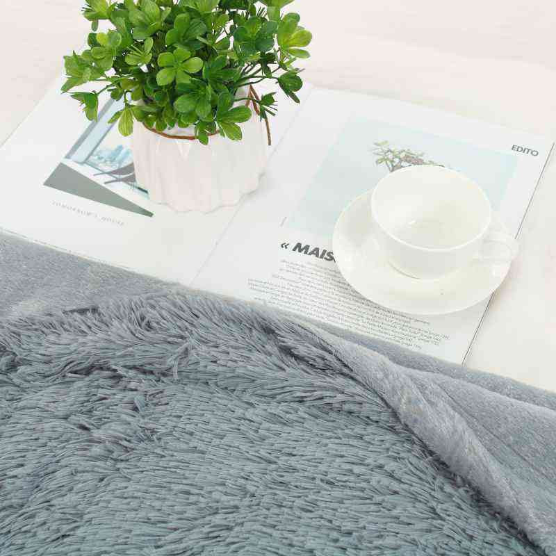 Євро-максі покривало-плед "травка" (240*220) - сіре