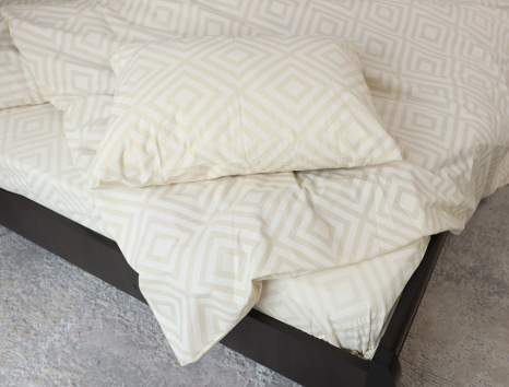 Двуспальный набор постельного белья с ромбами 180*220 из Бязи "Gold" №158121 Черешенка™