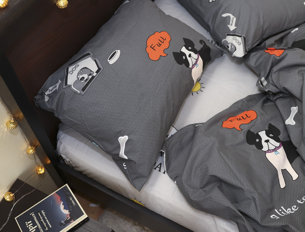 Полуторний набір постільної білизни 150*220 із Бязі "Gold" №153925AB Черешенка™