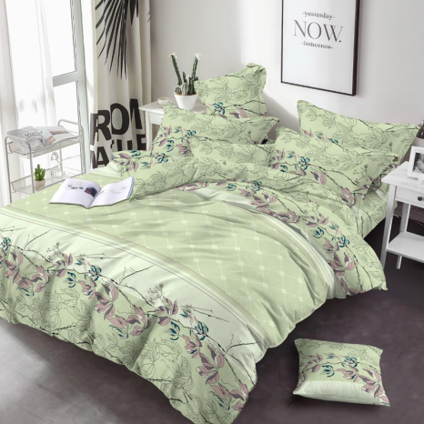 Ткань для постельного белья Бязь "Gold" Lux GL3557green