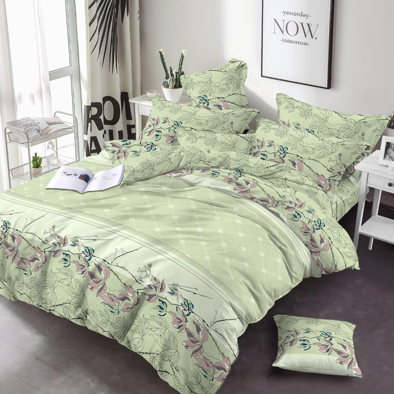 Ткань для постельного белья Бязь "Gold" Lux GL3557green