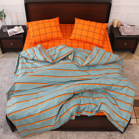 Полуторний набір постільної білизни 150*220 із Бязі "Gold" №151721AB Черешенка™