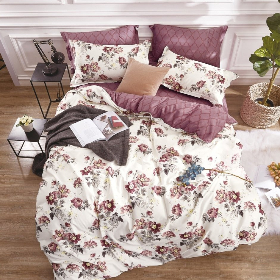 Євро-максі набір постільної білизни 200*220 із Бязі "Gold" №154287AB Черешенка™