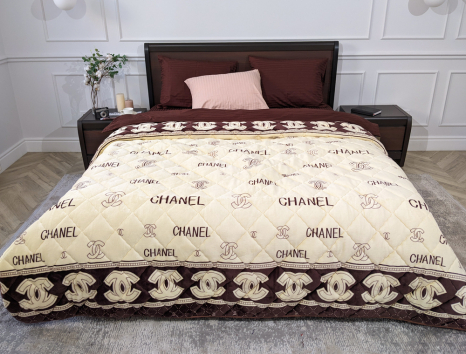 Полуторне флісове стьобане покривало №55001