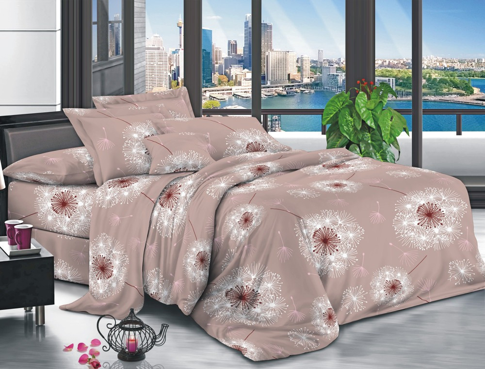 Євро набір постільної білизни 200*220 із полікотону №207453 Черешенька™