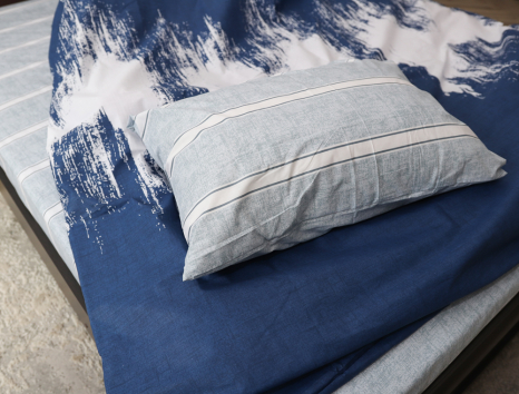 Полуторний набір постільної білизни 150*220 із Бязі "Gold" №151335AB Черешенка™