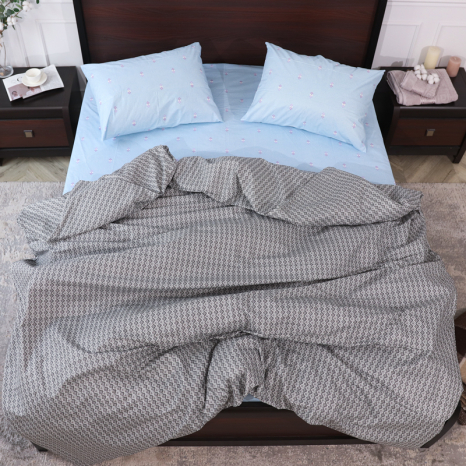 Полуторний набір постільної білизни 150*220 із Бязі "Gold" №155031AB Черешенка™