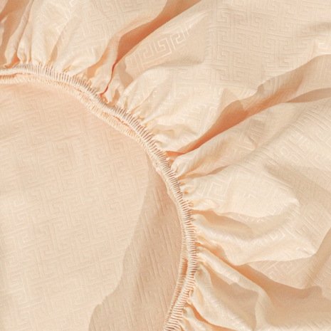 Простынь на резинке (90*200*25 орнамент на желтом №2712