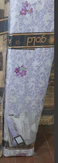 Ткань для постельного белья Бязь "Gold" Lux "Цветочный принт (сиреневый)" GL976