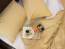 Семейный набор однотонного хлопкового постельного белья из Бязи "Gold" №15761AB Черешенка™