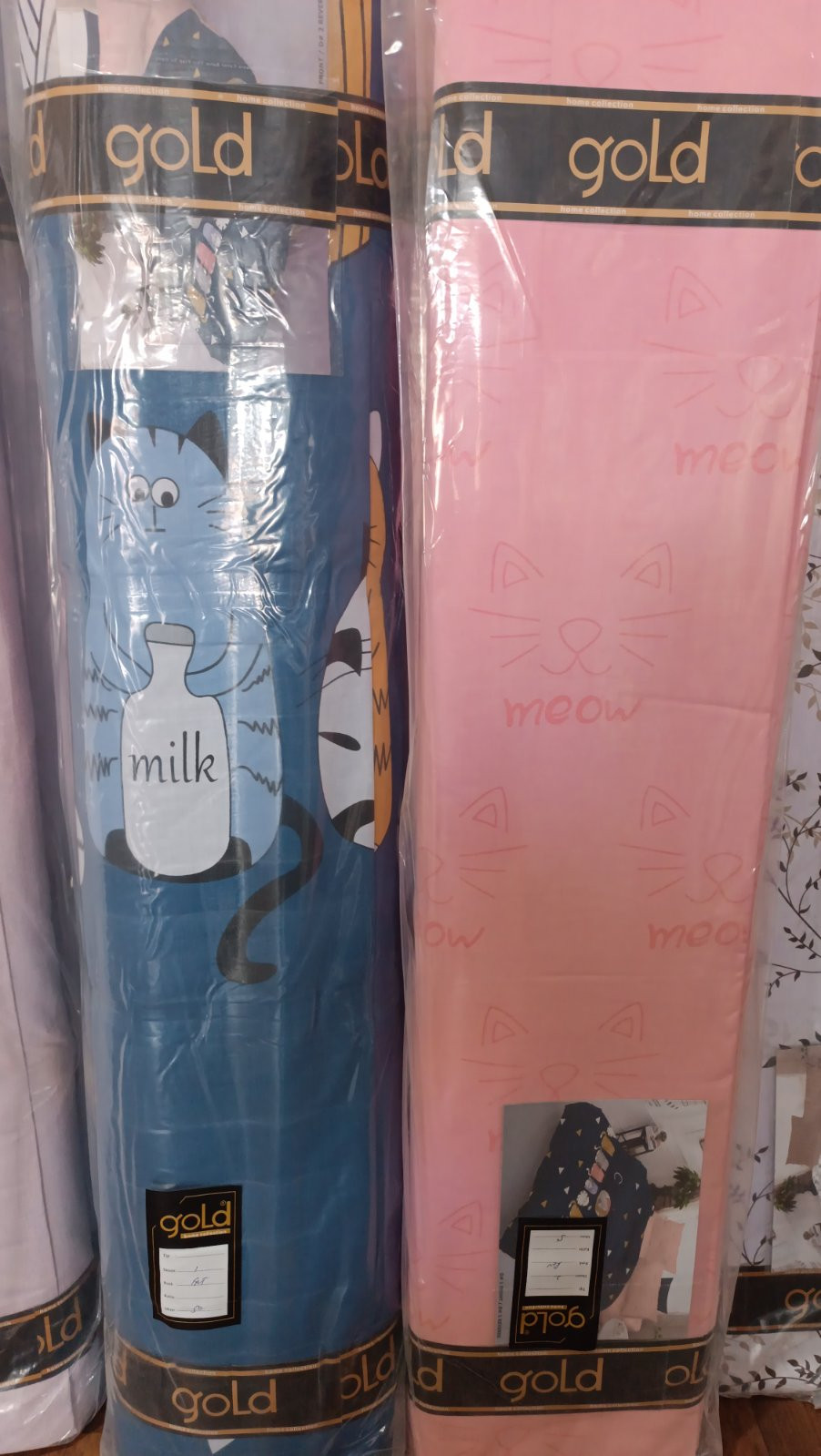 Ткань для постельного белья Бязь "Gold" Lux детская "Веселые коты" GLB240 (A+B) - (50м+50м)