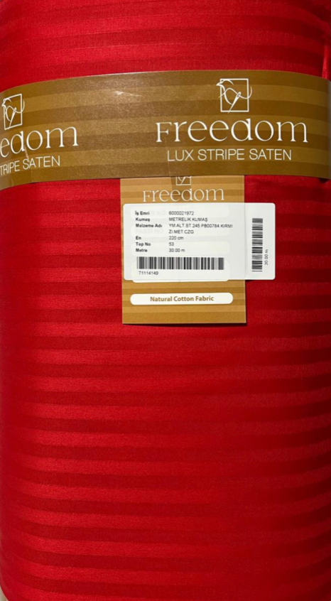 Ткань для постельного белья Страйп-сатин F-55 (30м)