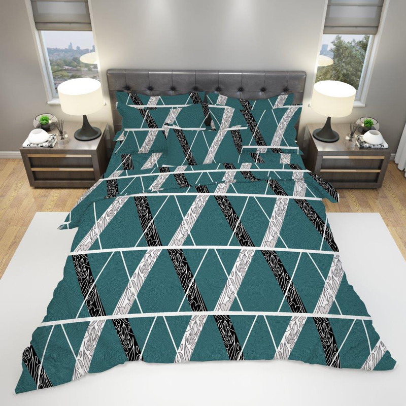 Тканина для постільної білизни Бязь "Gold" Lux "Геометричний танець" GL3934