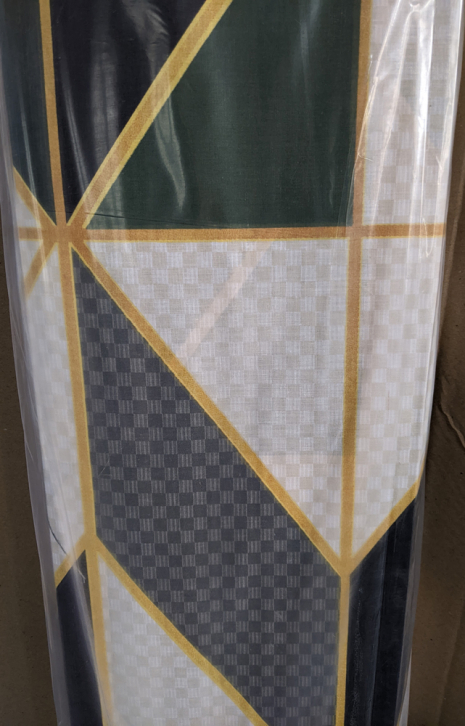 Ткань для постельного белья Бязь "Gold" Lux "Полосатая коллаборация (зеленый)" GL3862