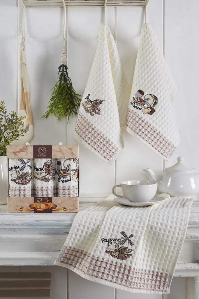 Набір кухонних рушників Nilteks Gualite Ekmek 35*50 (3 шт)