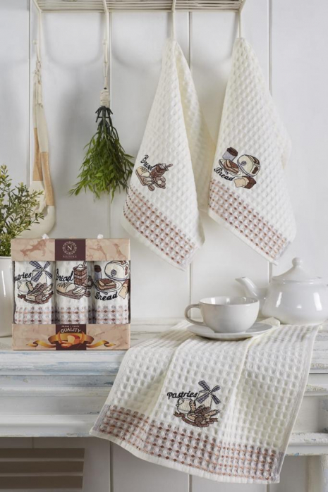 Набір кухонних рушників Nilteks Gualite Ekmek 35*50 (3 шт)