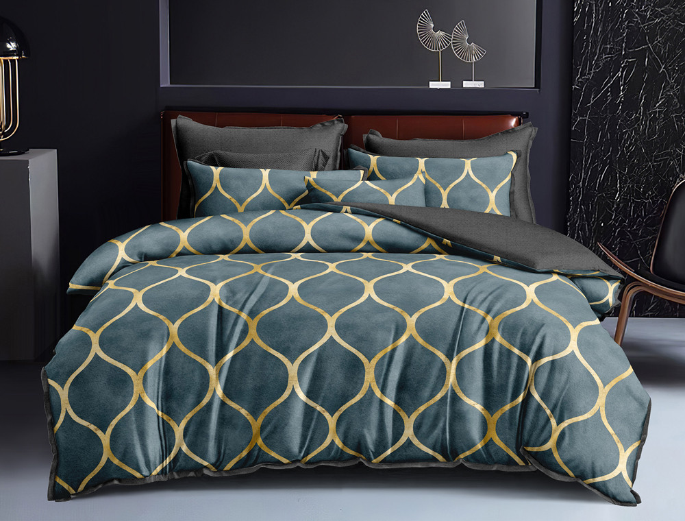 Двуспальный набор постельного белья 180*220 из Сатина №44224AB Черешенка™