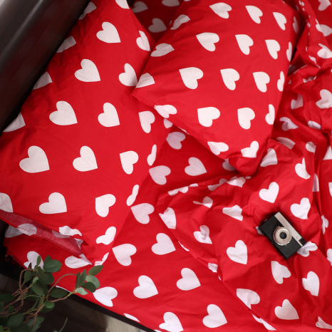 Полуторний набір постільної білизни 150*220 із Бязі "Gold" №151251 Черешенка™