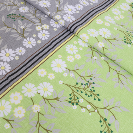 Ткань для постельного белья Бязь "Gold" Lux GL3571green