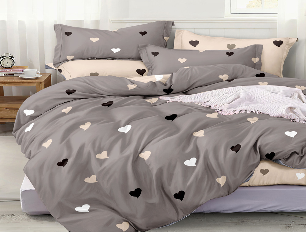 Сімейний набір постільної білизни із Сатину №1010AB Черешенка™