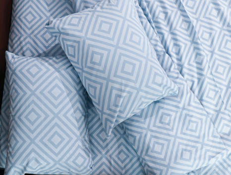 Полуторний набір постільної білизни з ромбами 150*220 із Бязі "Gold" №151506 Черешенька™