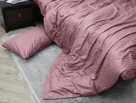 Семейный набор хлопкового постельного белья из Страйп Сатина №541610