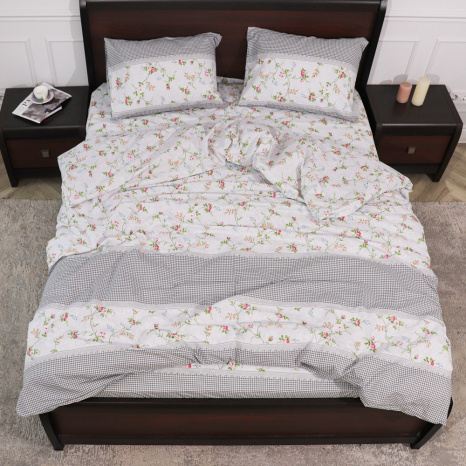 Двоспальний набір постільної білизни 180*220 із Бязі "Gold" №150059 Черешенька™