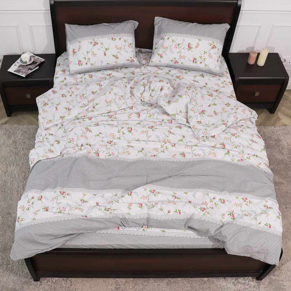 Двоспальний набір постільної білизни 180*220 із Бязі "Gold" №150059 Черешенька™