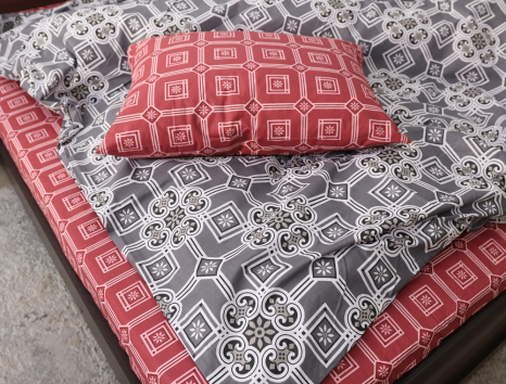 Полуторний набір постільної білизни 150*220 із Бязі "Gold" №151313AB Черешенка™